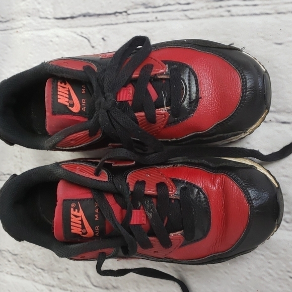 NIKE Air Max 2015 Kids 1Y Sneakers Red and Black Used Condition Retro - Picture 7 of 12
